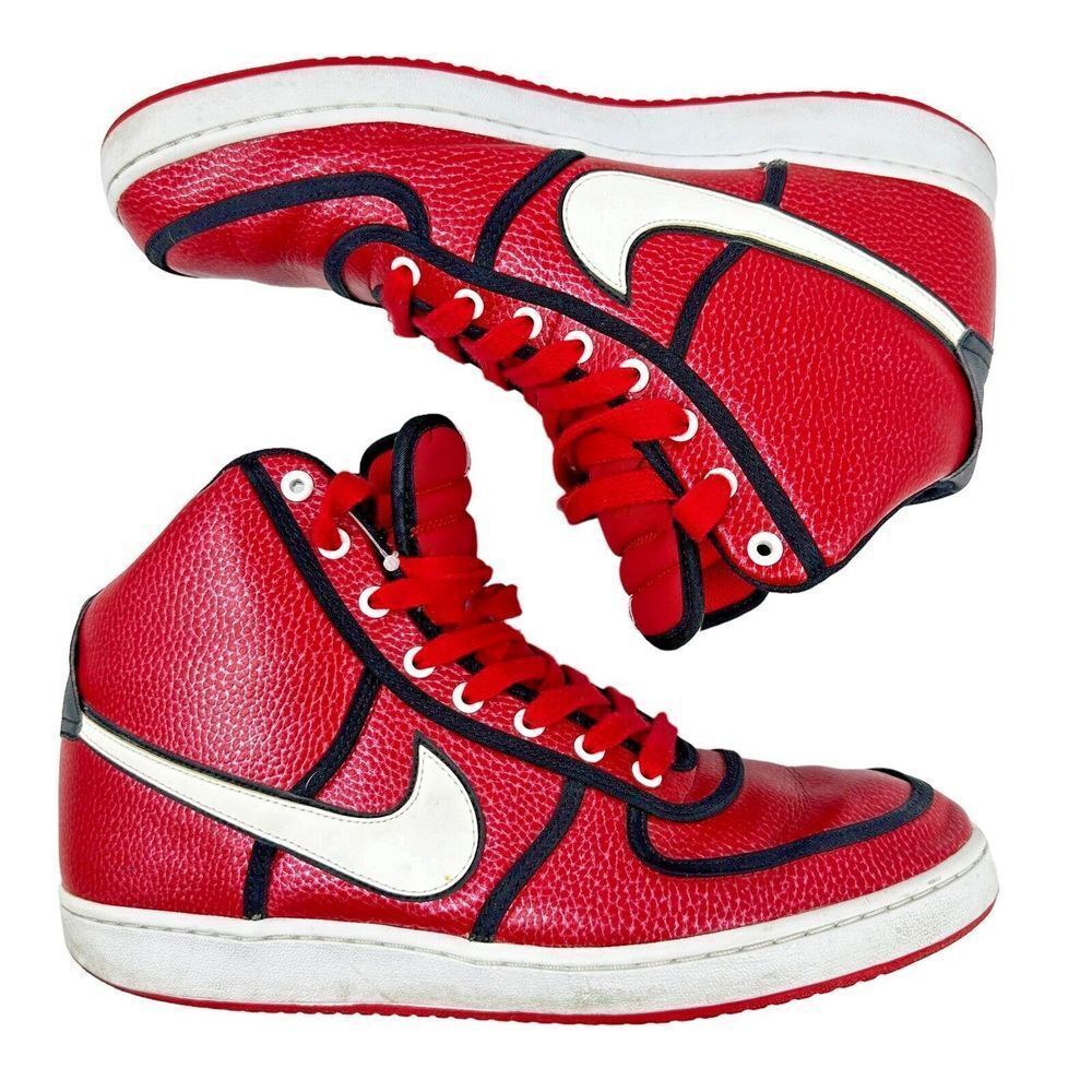 Nike Vandal High University Red Black White Sneakers 621187-600 Men's Size 12